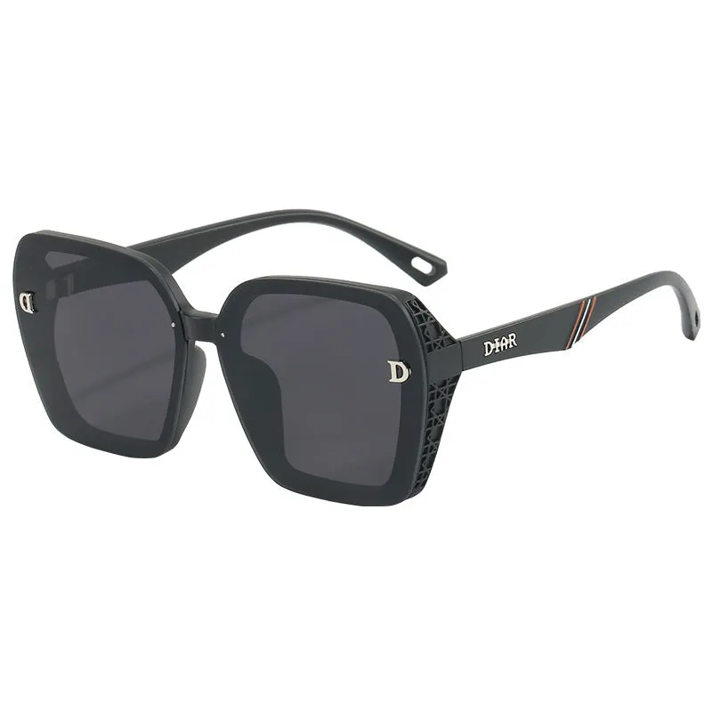 2024 new style sunglasses for women with letter D Douyin internet celebrity trend versatile ins personalized street photography sunglasses anti-ultraviolet