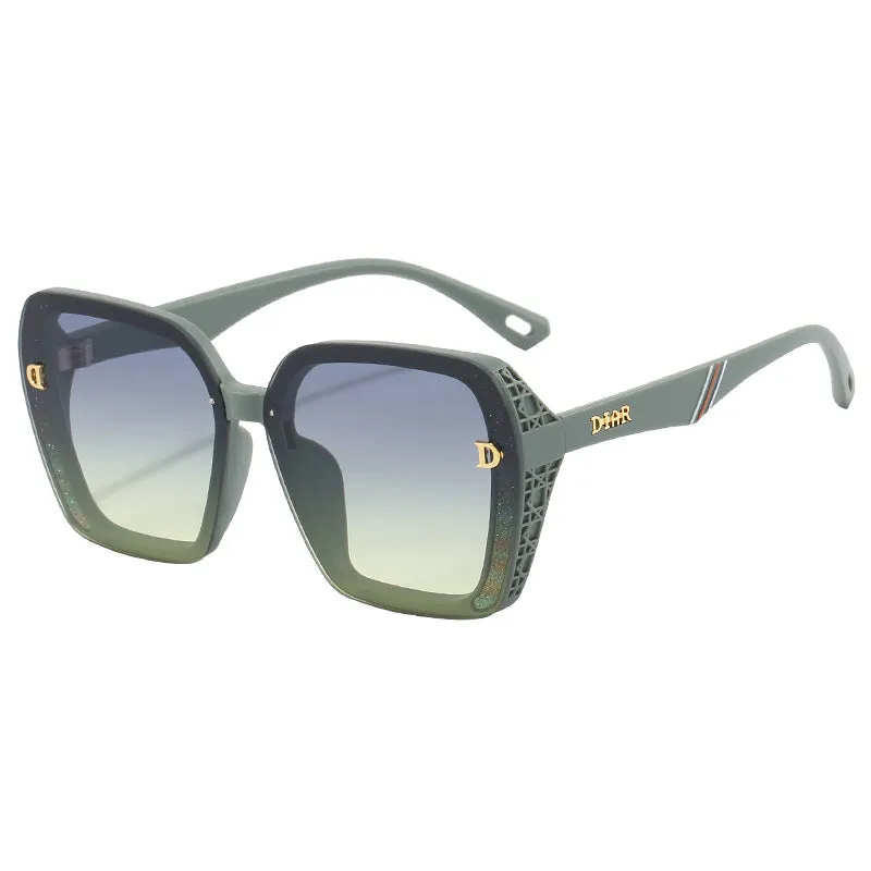 2024 new style sunglasses for women with letter D Douyin internet celebrity trend versatile ins personalized street photography sunglasses anti-ultraviolet
