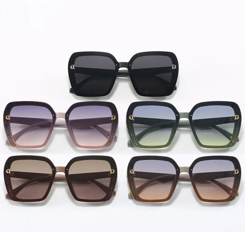 2024 new style sunglasses for women with letter D Douyin internet celebrity trend versatile ins personalized street photography sunglasses anti-ultraviolet