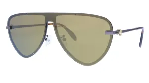 Alexander McQueen AM0157SA 002  Ruthenium  Aviator Sunglasses