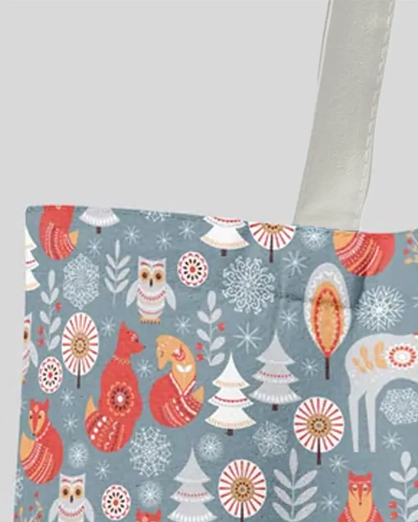 All Over Print Gusseted Grocery Tote Bag - Large