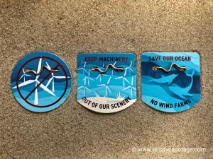 Anti-Offshore Wind Turbines Novelty Beach Tags/Badges
