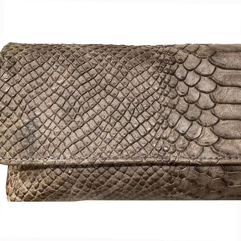 Baguette Clutch - Grey Snake
