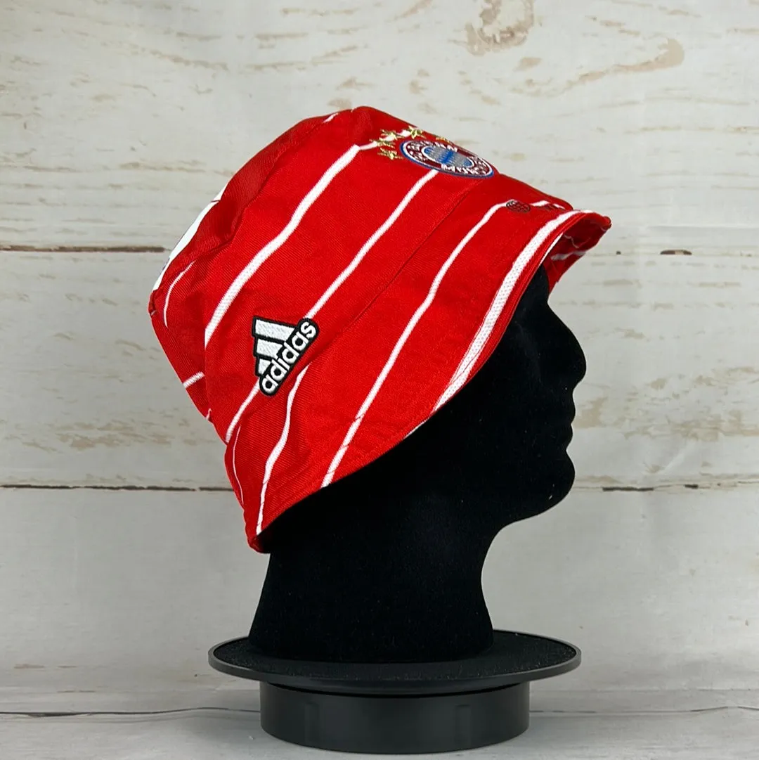 Bayern Munich 2022-2023 Upcycled Home Shirt Bucket Hat - 4 Print