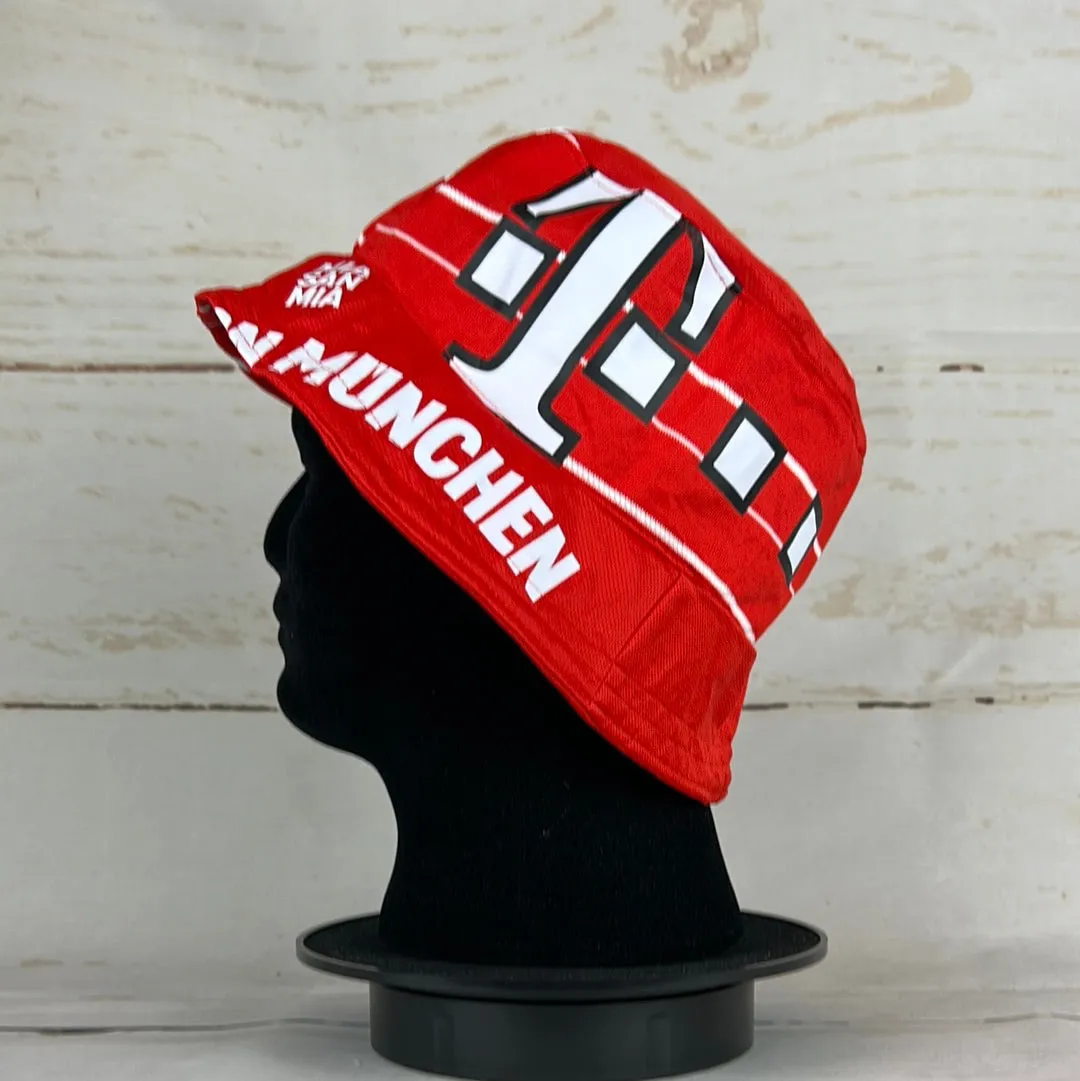 Bayern Munich 2022-2023 Upcycled Home Shirt Bucket Hat - 4 Print