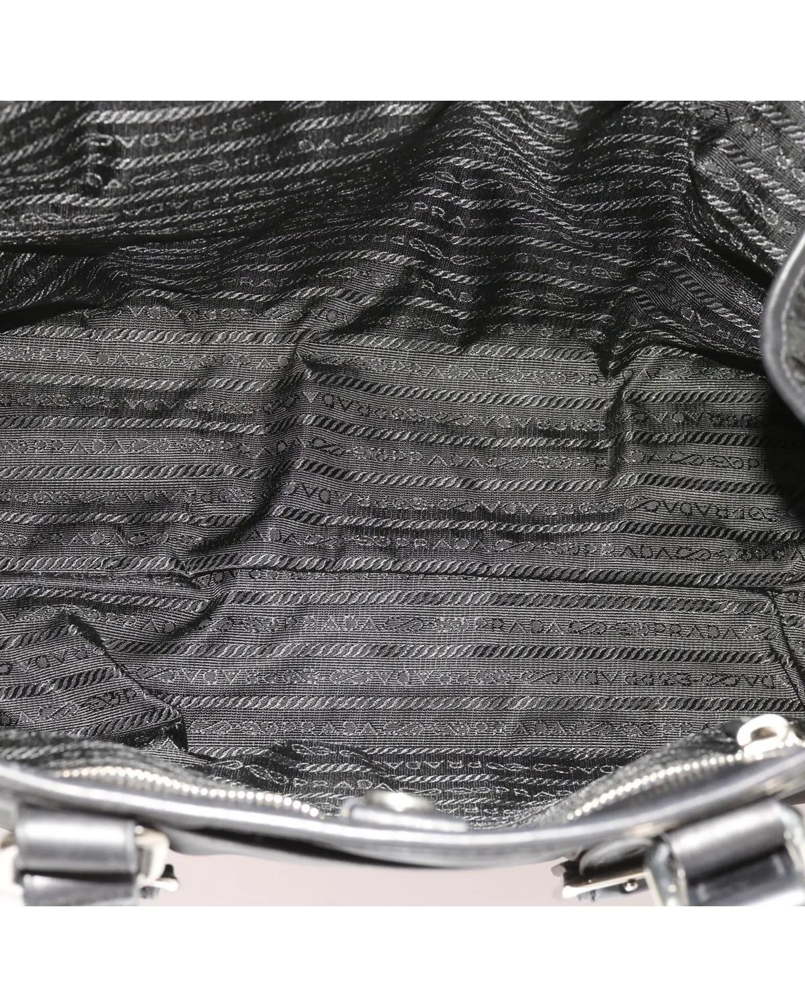 Black Nylon Tote Bag with Name Tag - Made in Italy
