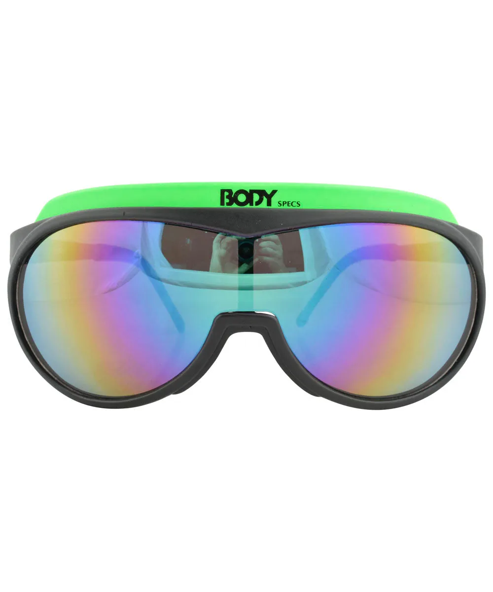 BODY SPECS Green Shield Sunglasses