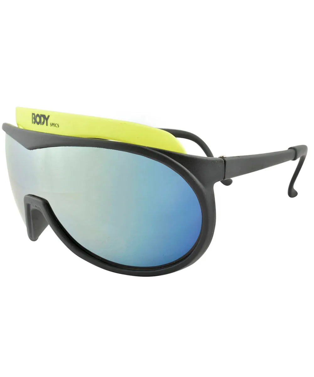 BODY SPECS Yellow Shield Sunglasses