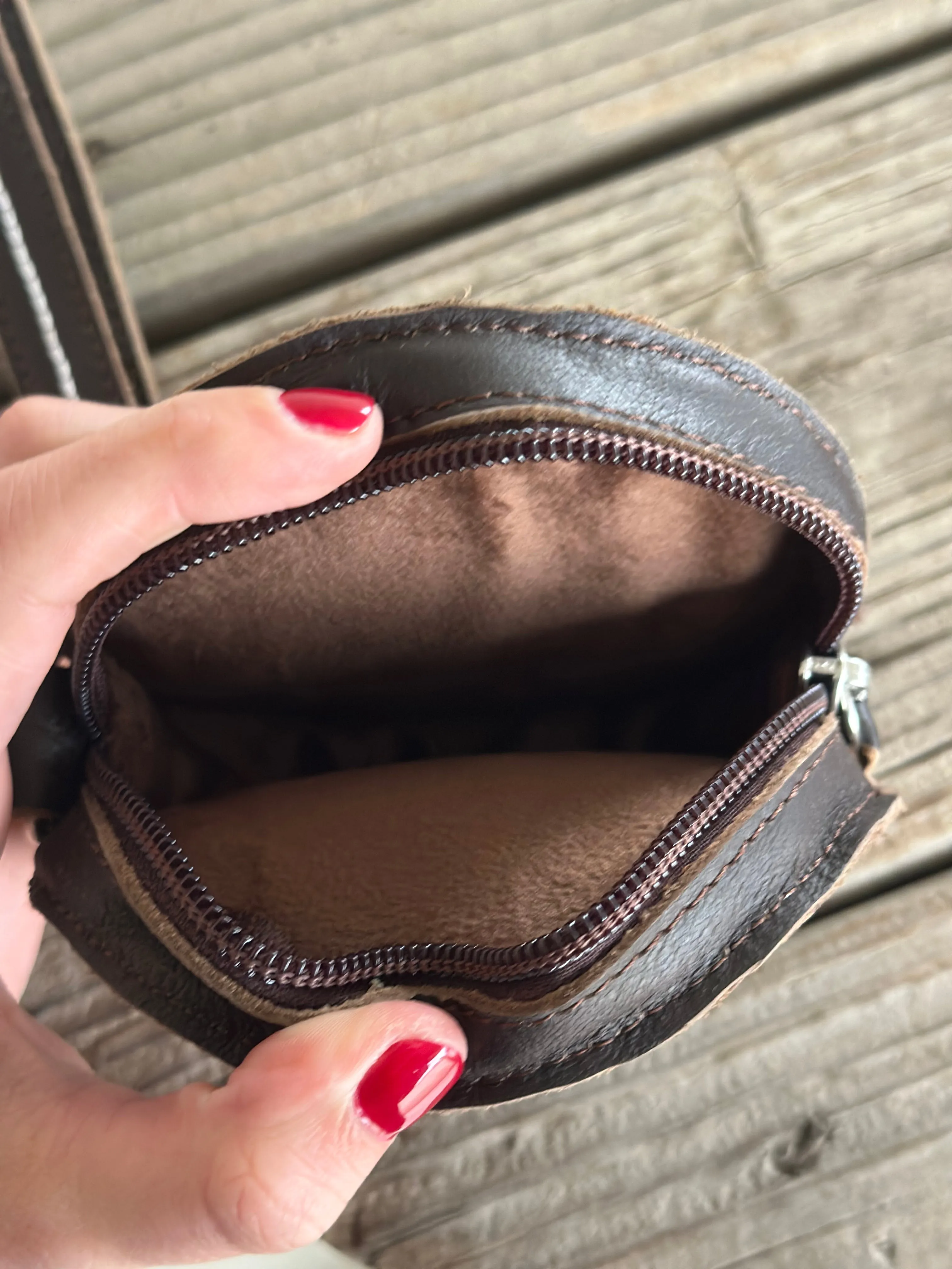 Boot Stitch Leather Clutches