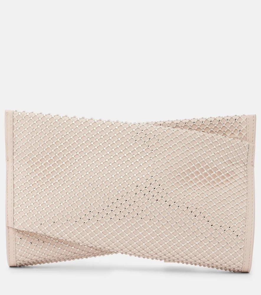 Christian Louboutin Loubitwist Small leather clutch with strap