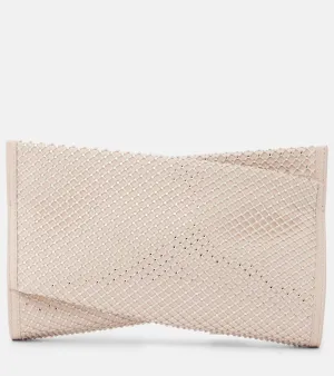 Christian Louboutin Loubitwist Small leather clutch with strap