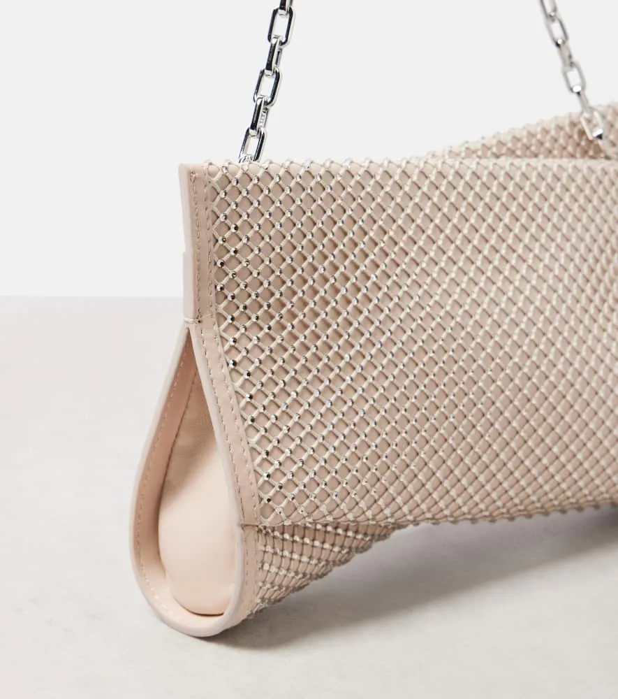 Christian Louboutin Loubitwist Small leather clutch with strap