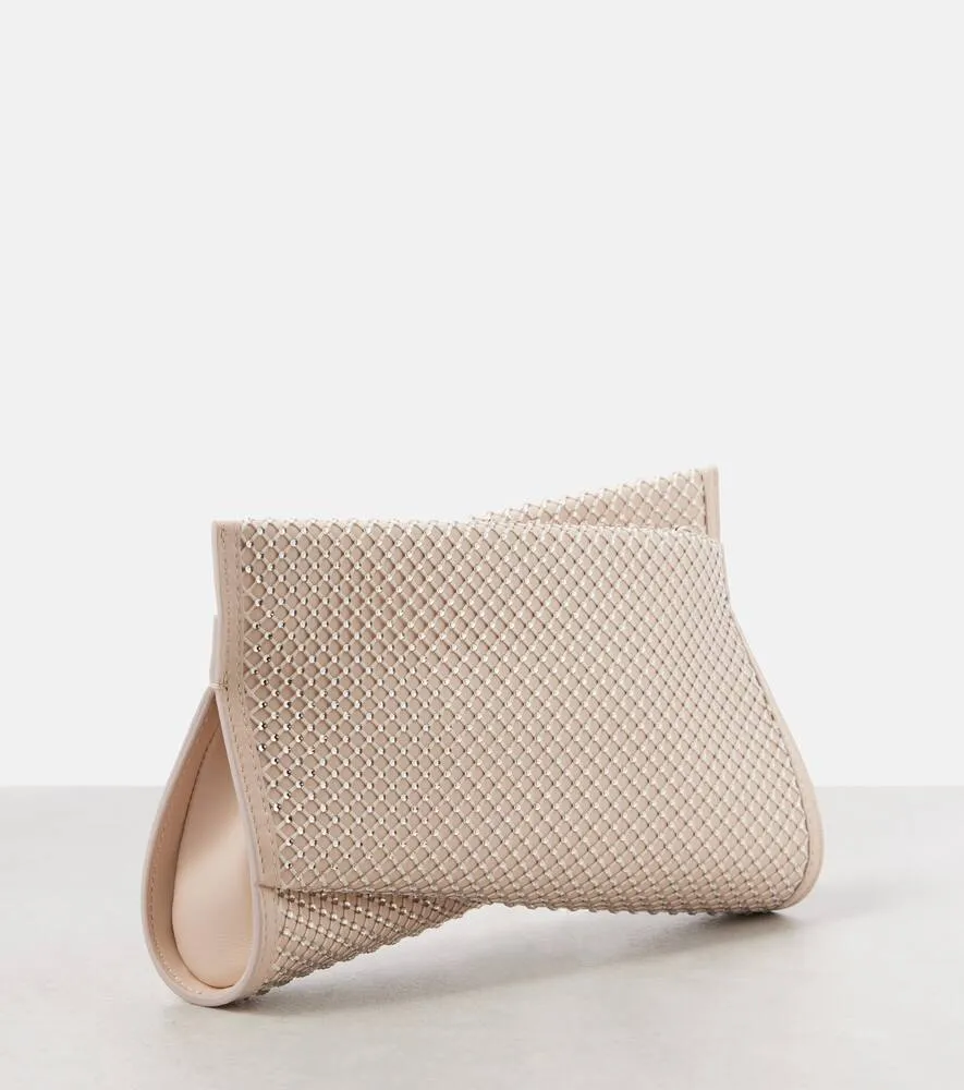 Christian Louboutin Loubitwist Small leather clutch with strap