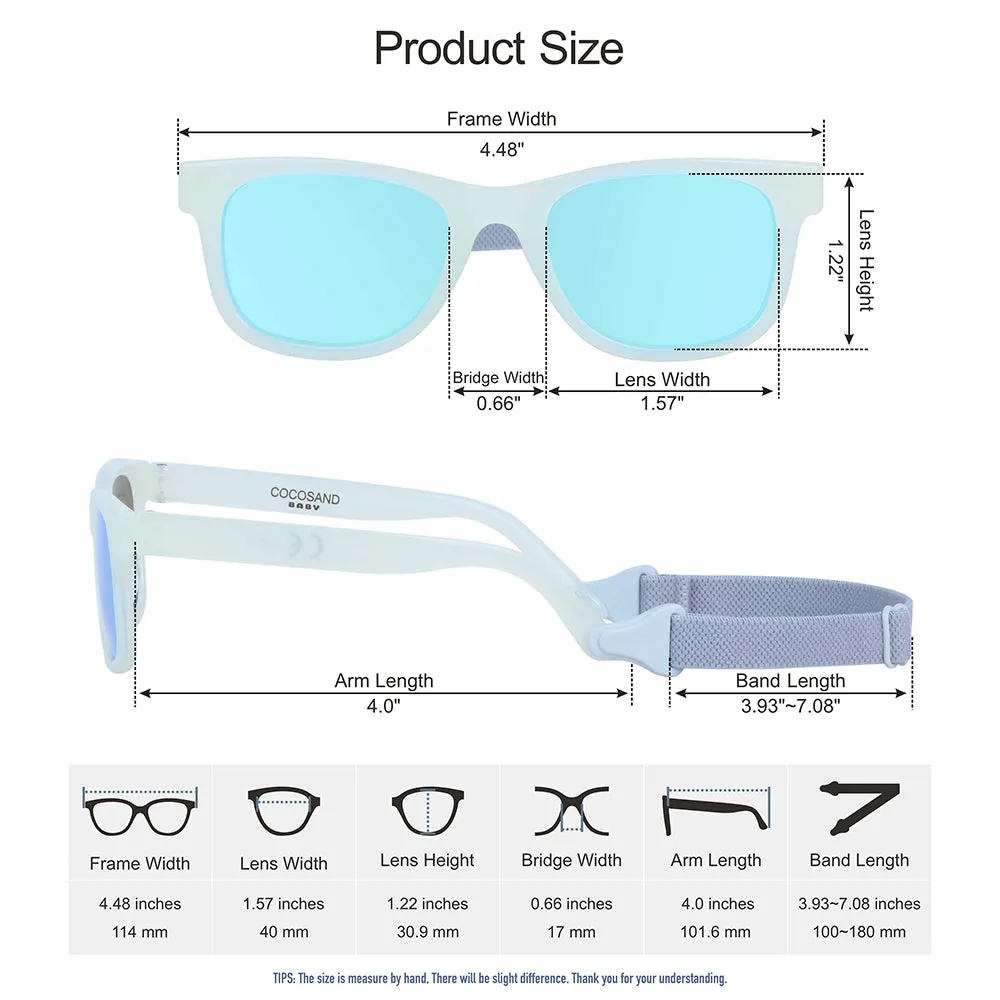 Classic Square Age 0-2, White Transparent with Pink Lens