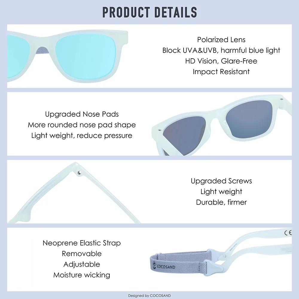 Classic Square Age 0-2, White Transparent with Pink Lens