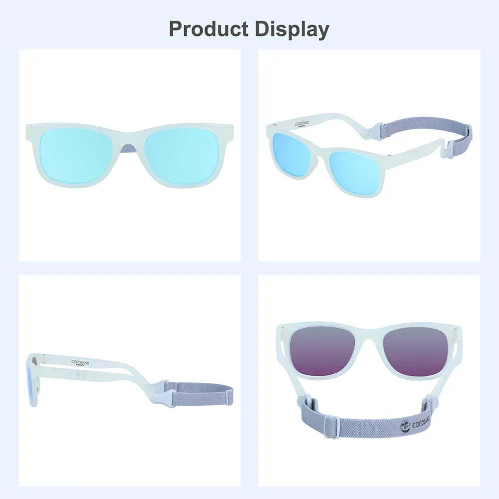 Classic Square Age 0-2, White Transparent with Pink Lens