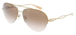Coach 0HC7124 93319459 Aviator Full rim Shiny Gold Sunglasses