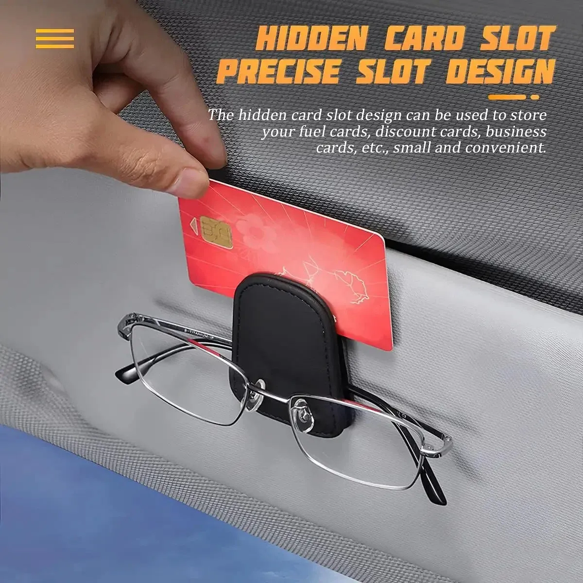 Color Name: Pink - Sunglasses Holders for Car Sun Visor, Leather