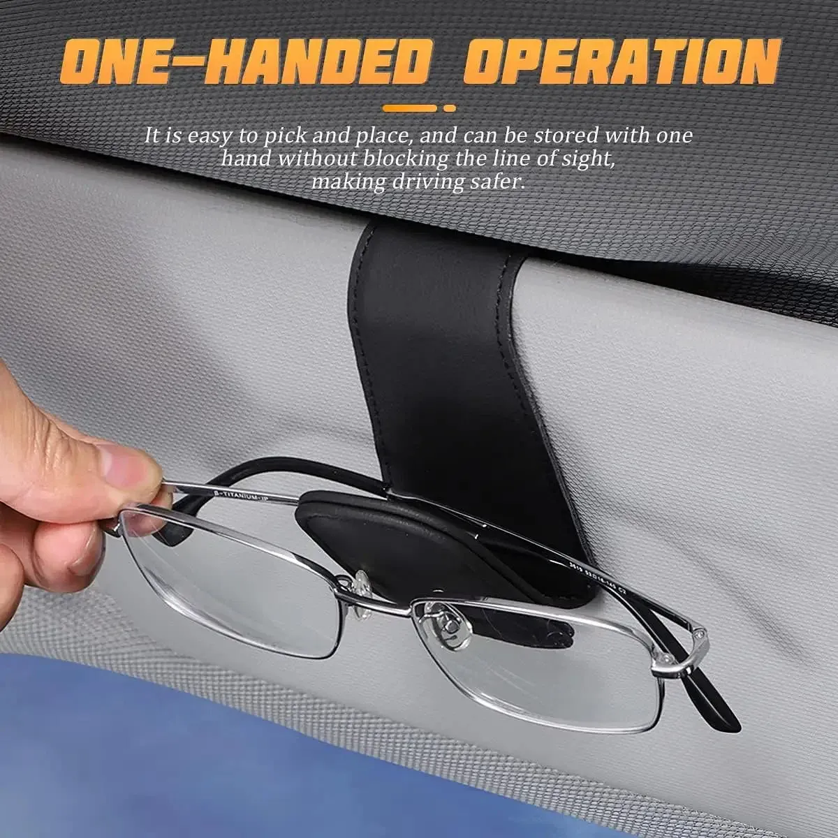 Color Name: Pink - Sunglasses Holders for Car Sun Visor, Leather