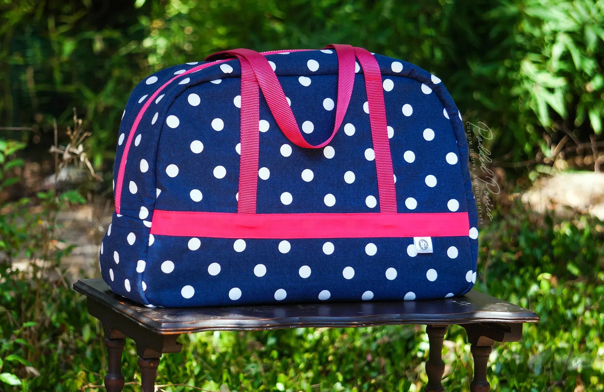 Custom Polka Dot Weekender Tote Bag