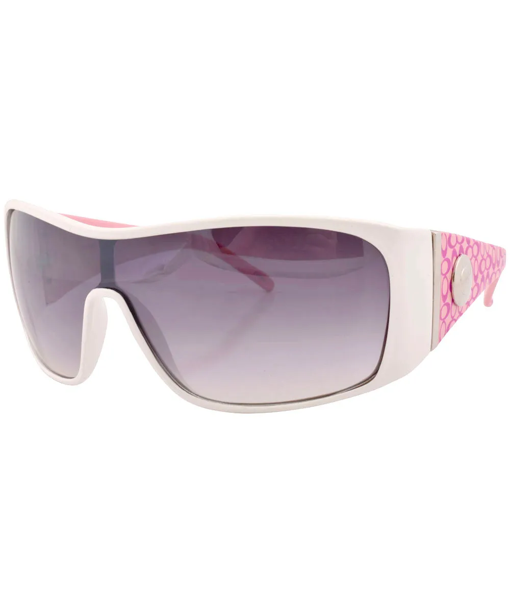 DIZZY White/Pink Oversized Sunglasses