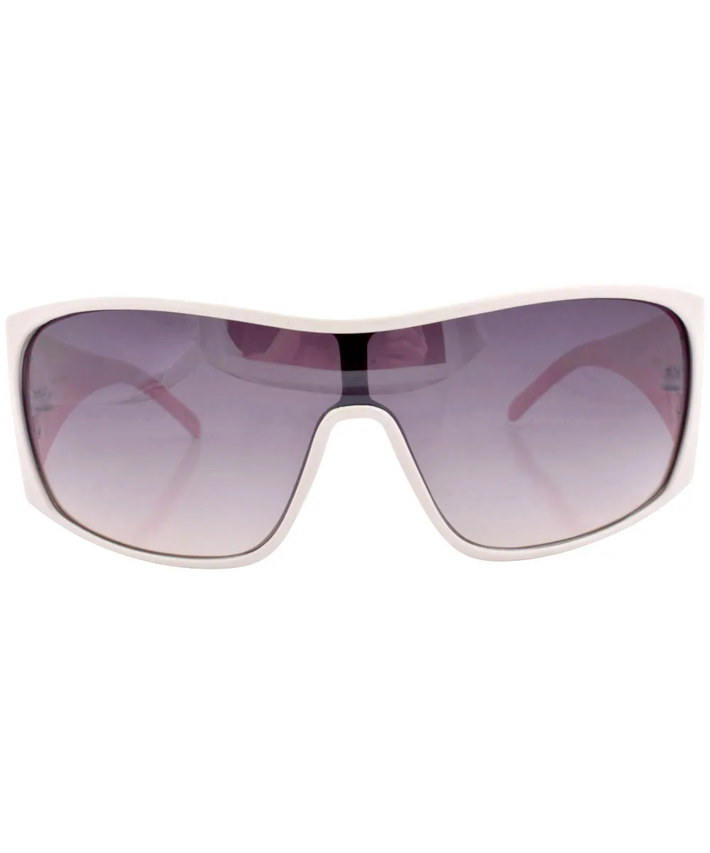 DIZZY White/Pink Oversized Sunglasses