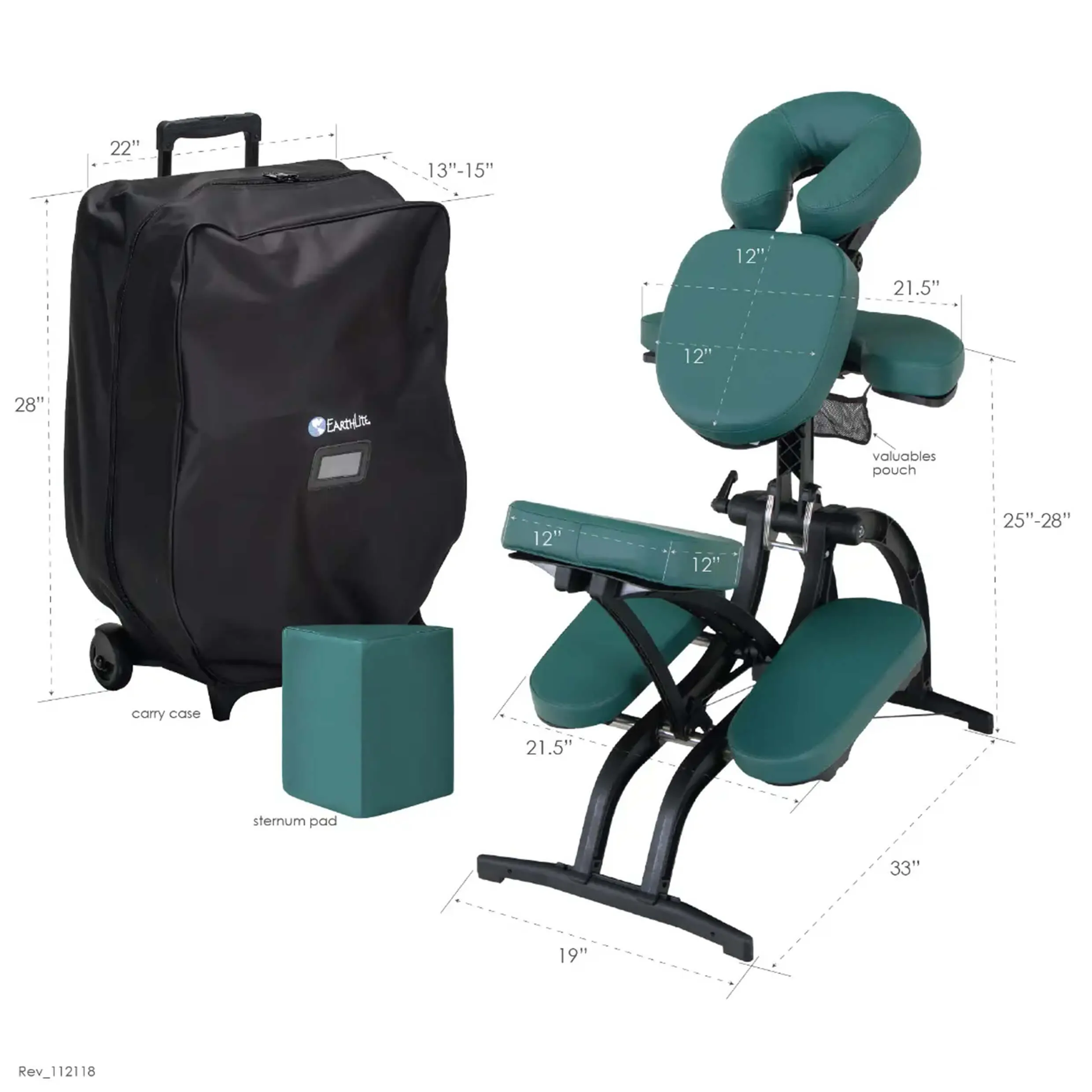EarthLite Avila II Massage Chair Package