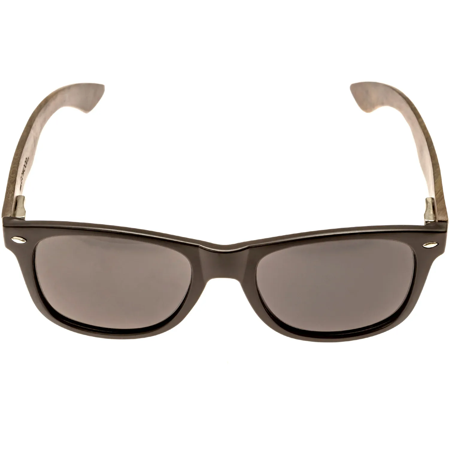 Ebony wood classic style sunglasses with black polarized lenses with 100% money back guarantee