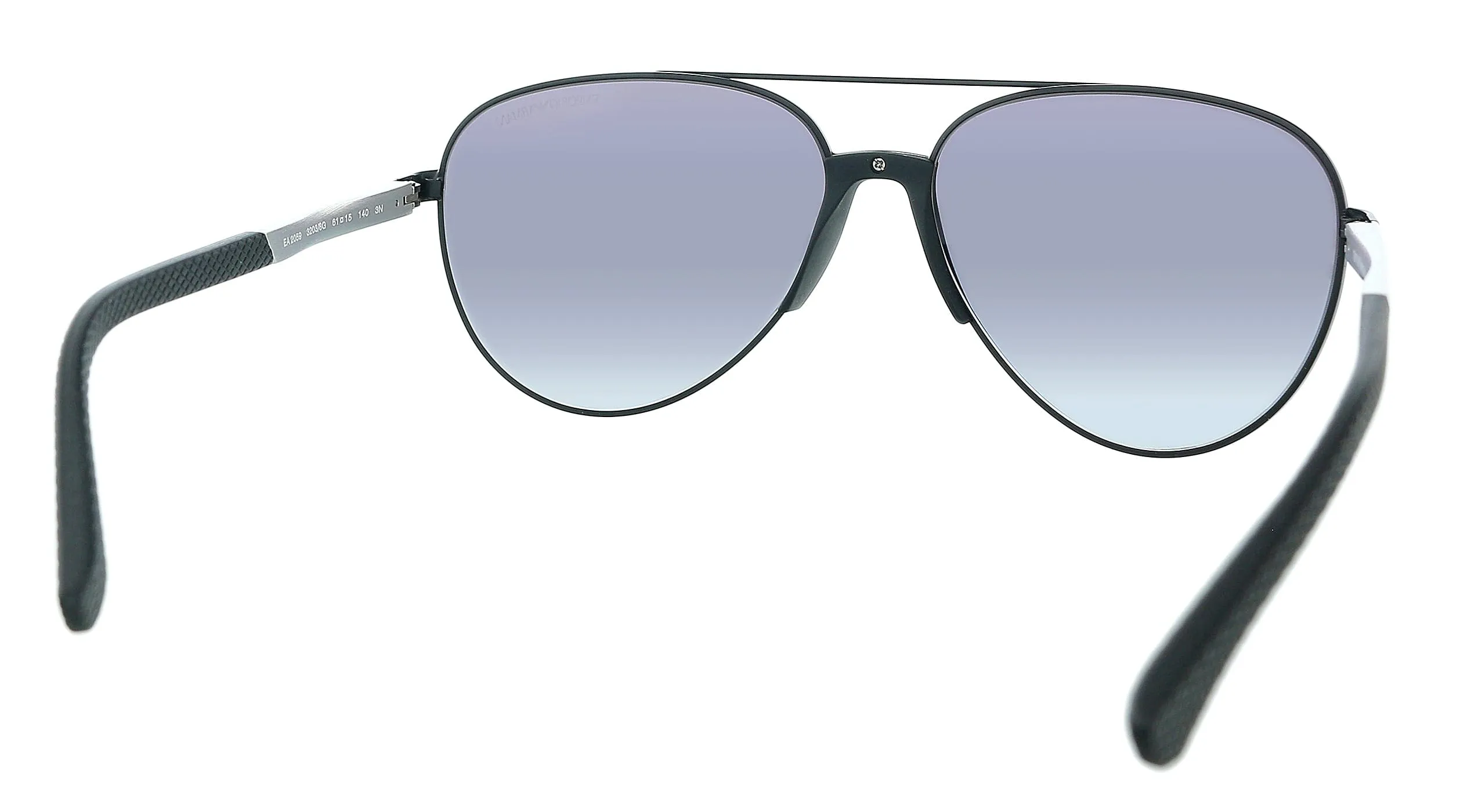 Emporio Armani 0EA2059 32038G Matte Black Aviator Sunglasses
