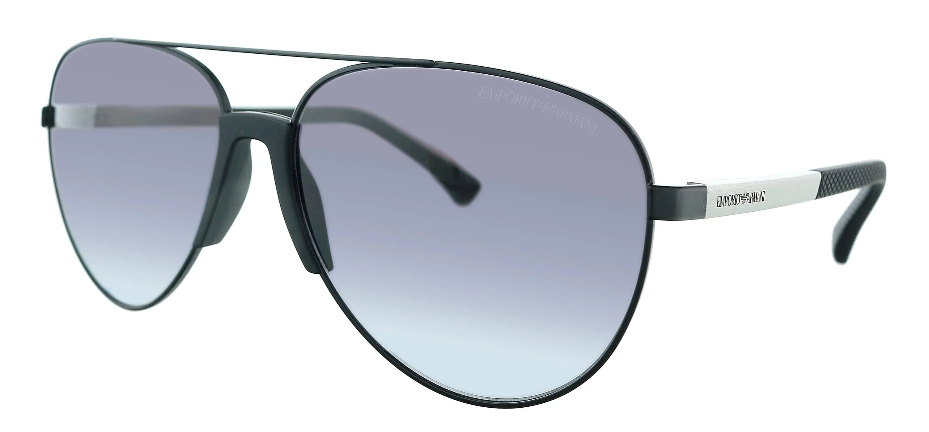Emporio Armani 0EA2059 32038G Matte Black Aviator Sunglasses
