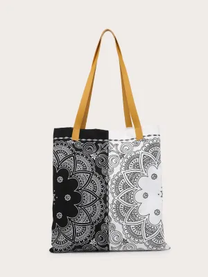Floral Graphic Shopper Bag