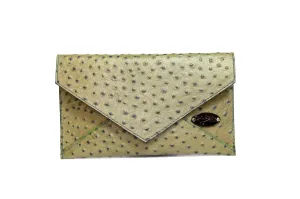 Half Way III Small Clutch - Green Ostrich