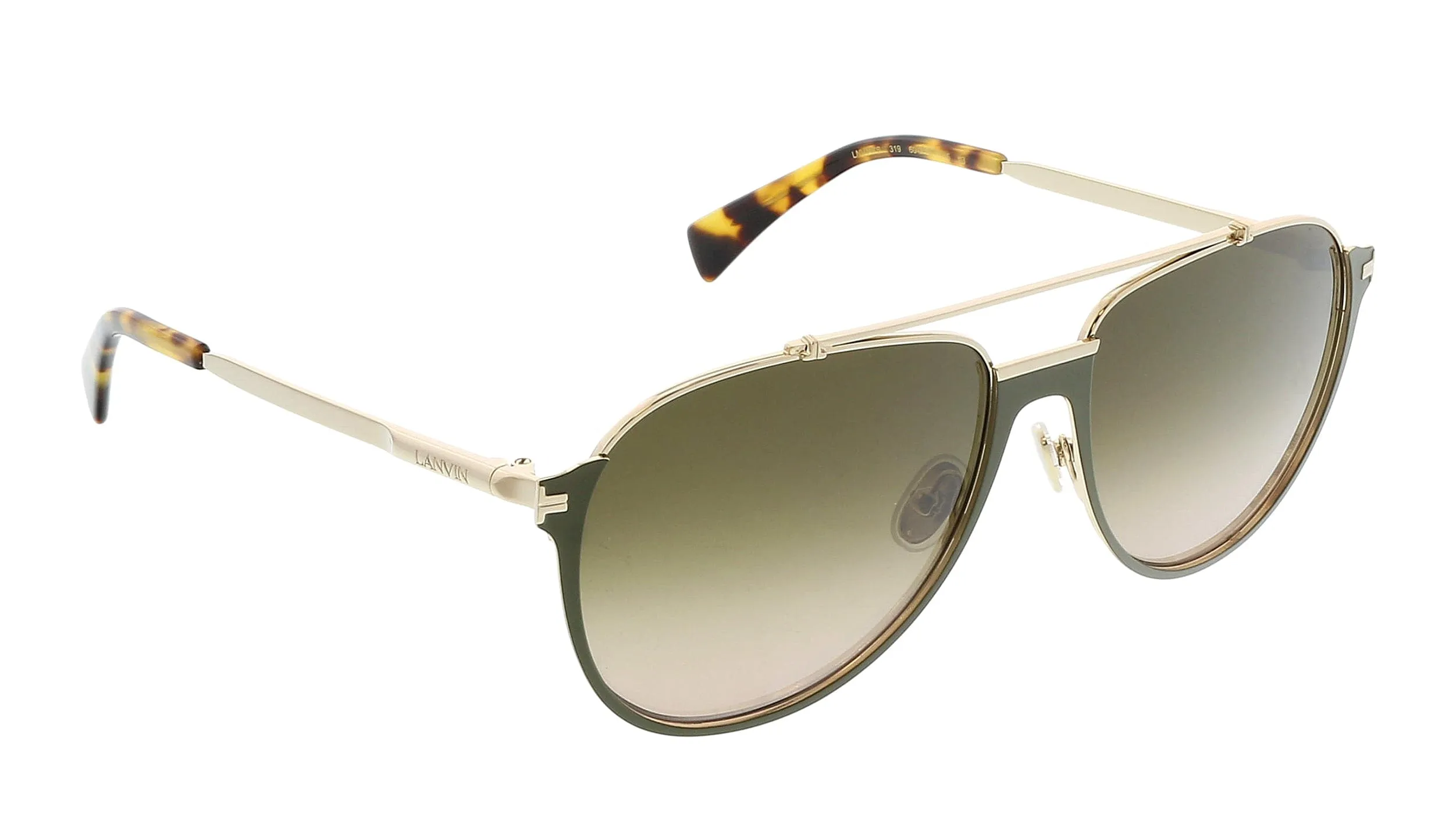 Lanvin LNV117S 319 Full Rim Khaki Aviator  Sunglasses