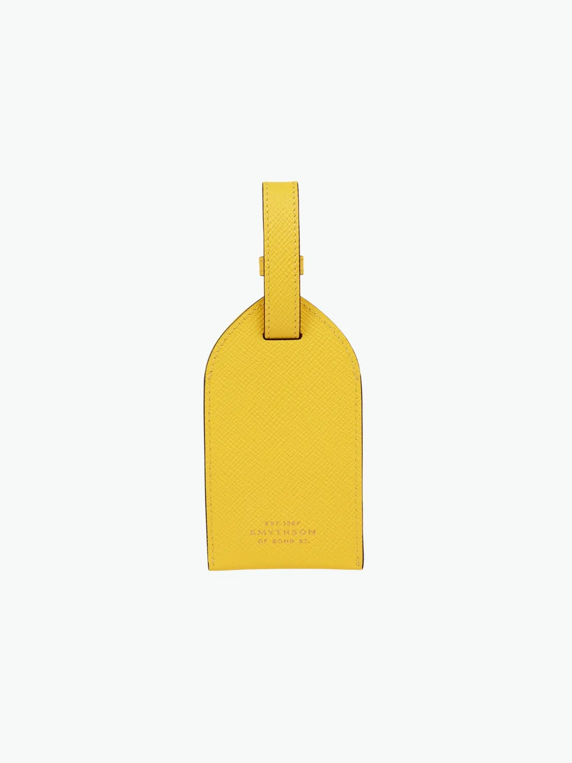 Leather Luggage Tag Lemon