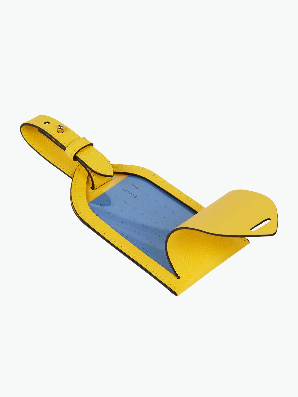 Leather Luggage Tag Lemon