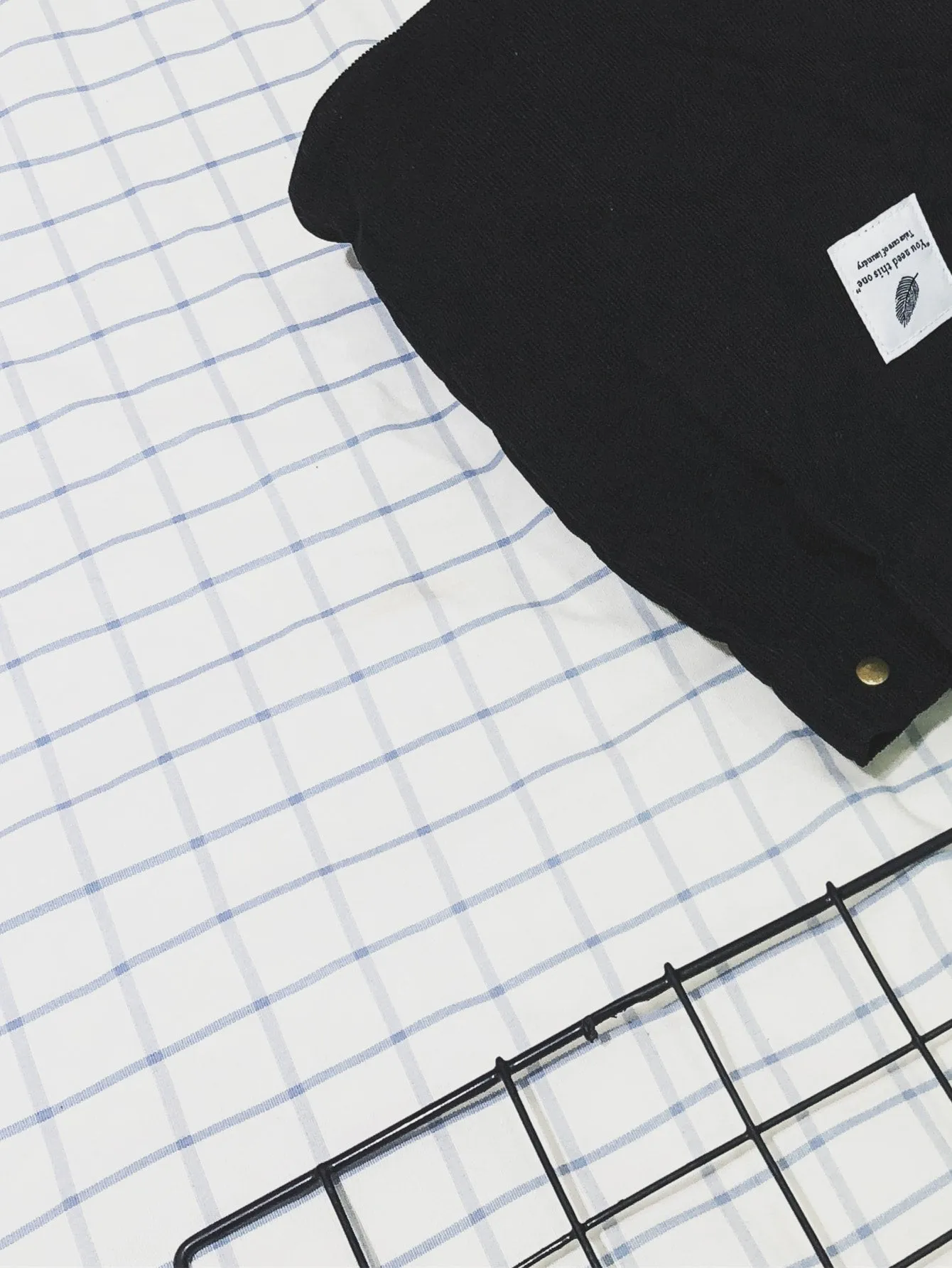 Letter Patch Tote Bag