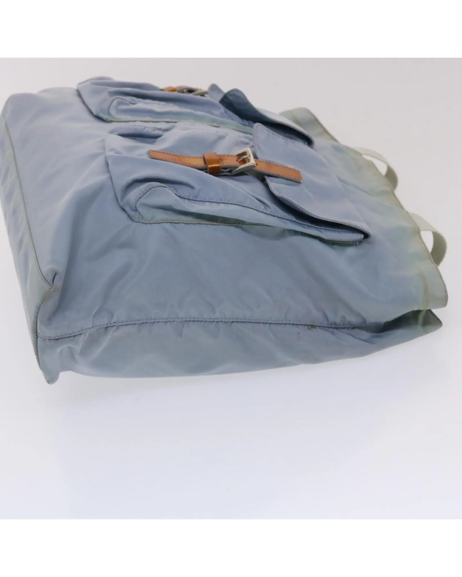 Light Blue Nylon Tote Bag