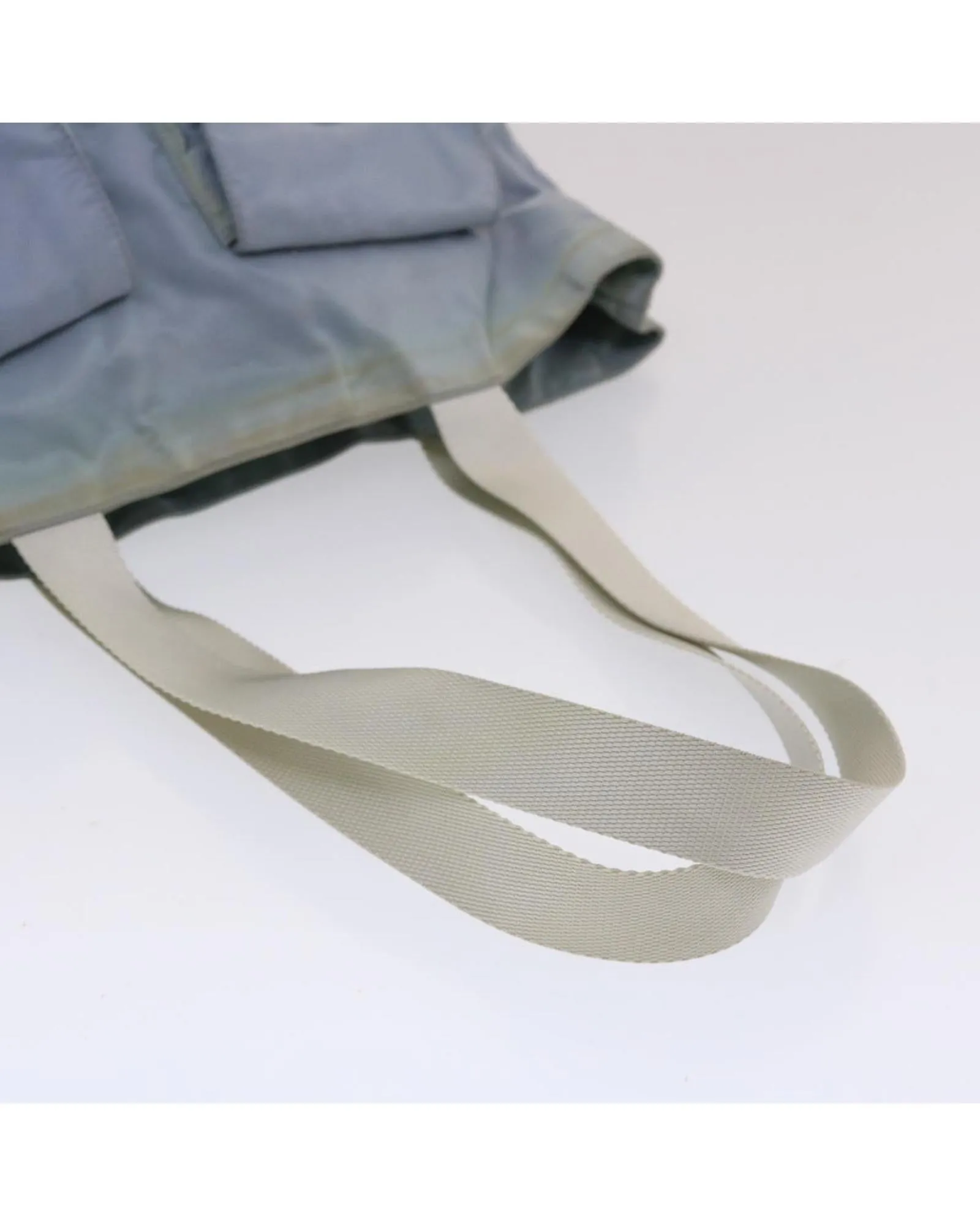 Light Blue Nylon Tote Bag