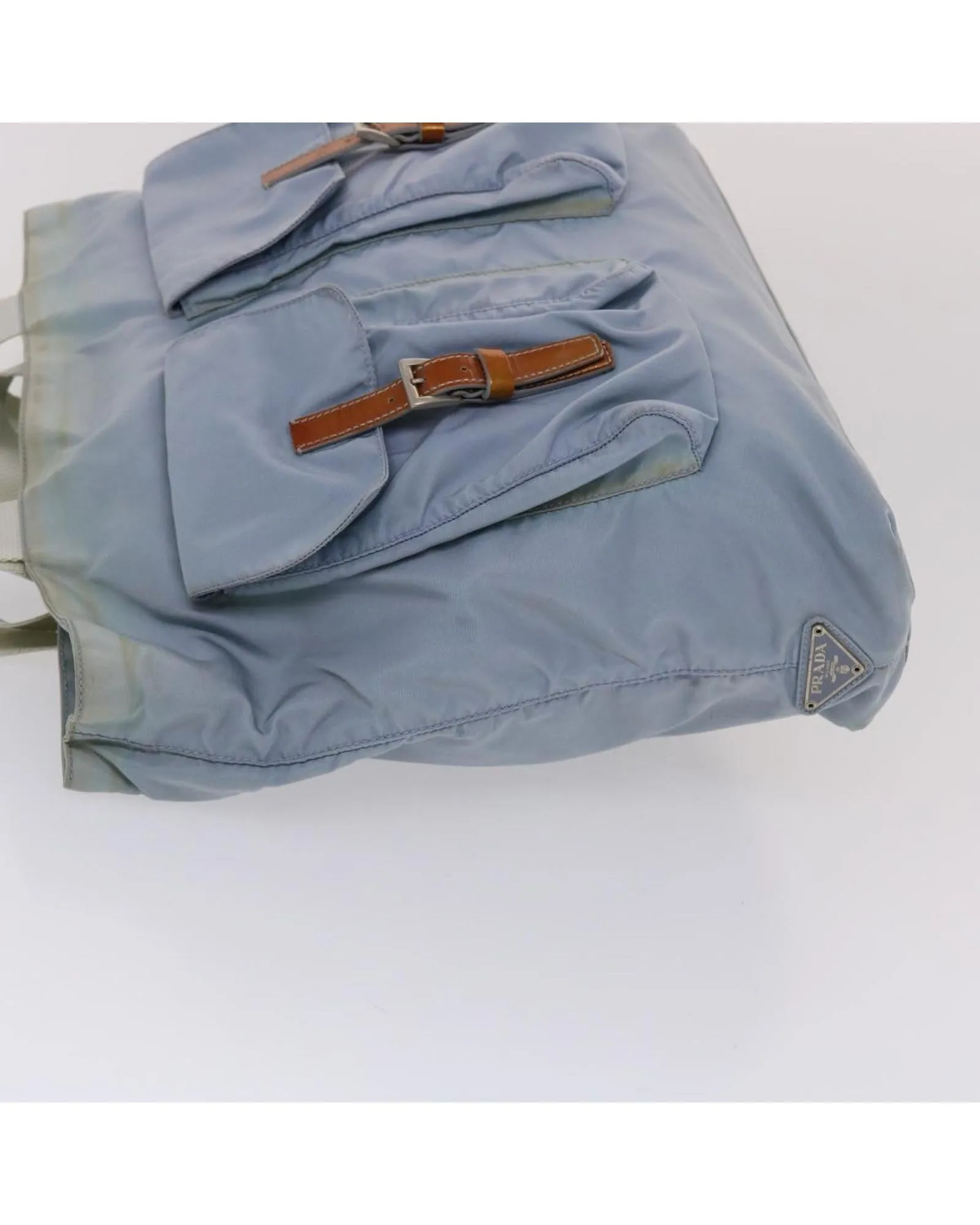 Light Blue Nylon Tote Bag