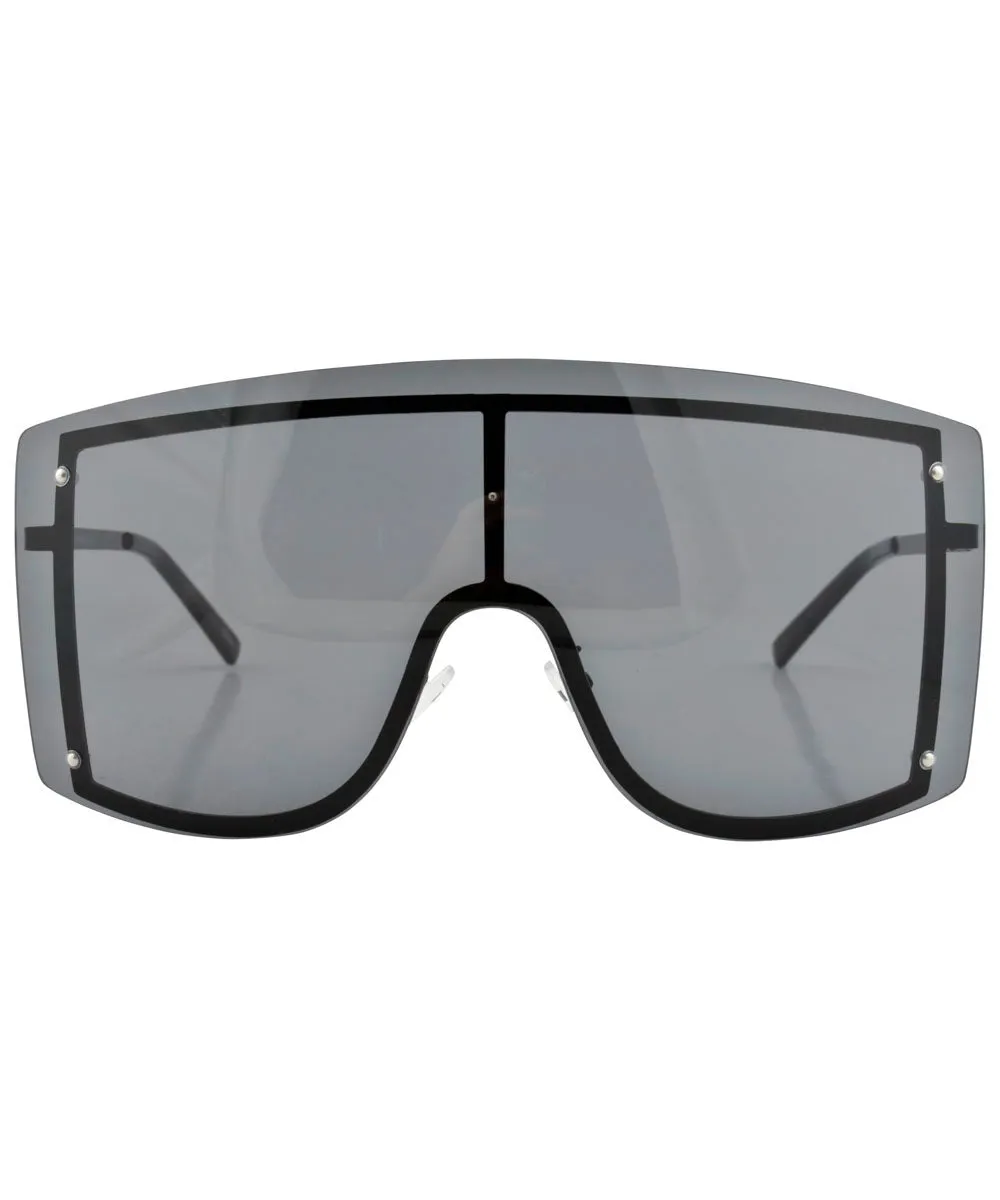 LUXE DELUX Black/SD Oversized Sunglasses