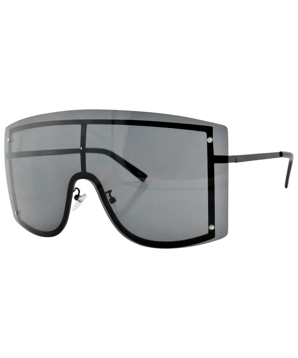 LUXE DELUX Black/SD Oversized Sunglasses