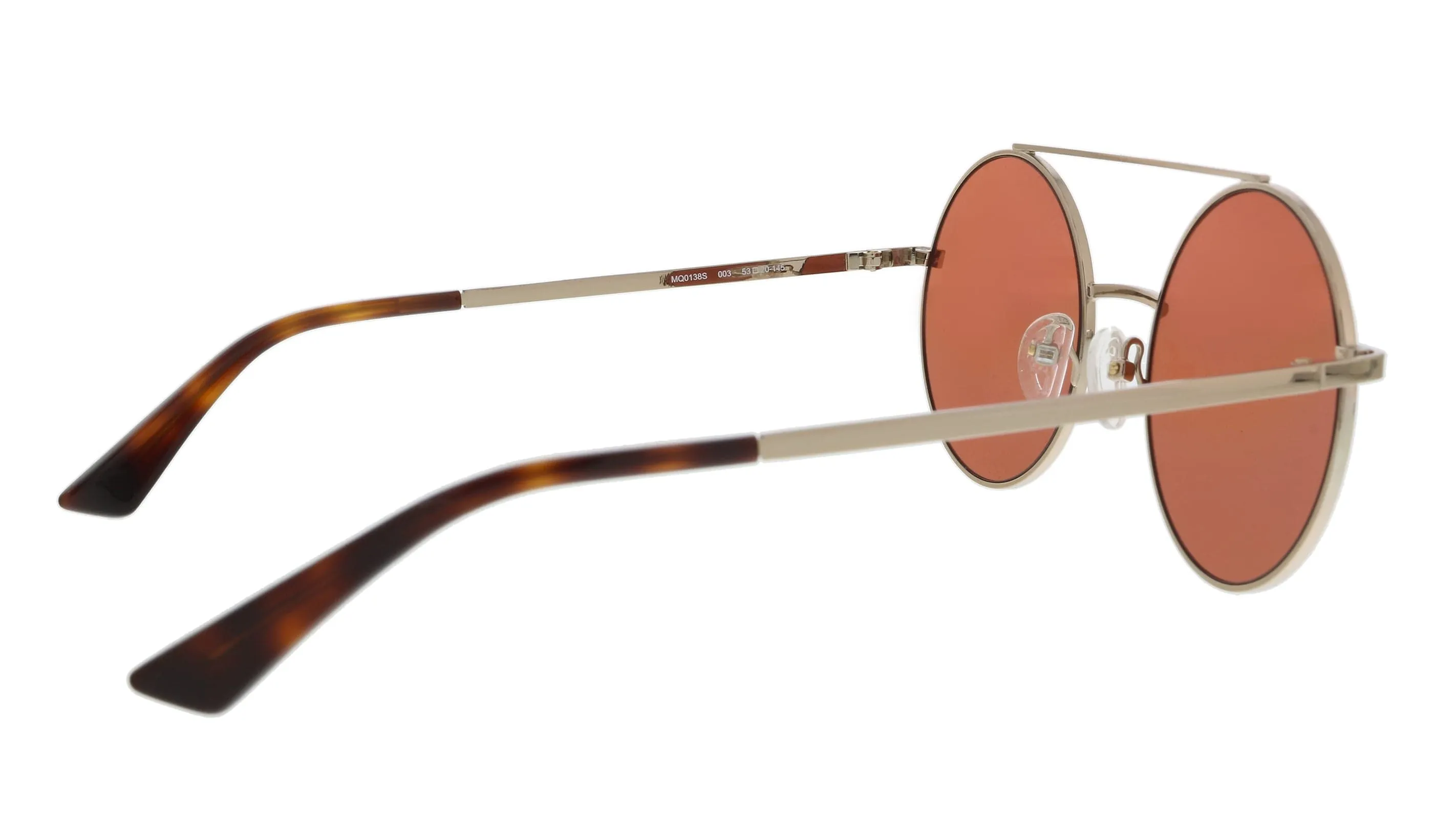 McQ MQ0138S-003 Gold Round Sunglasses