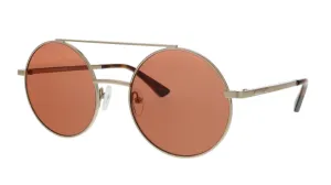 McQ MQ0138S-003 Gold Round Sunglasses