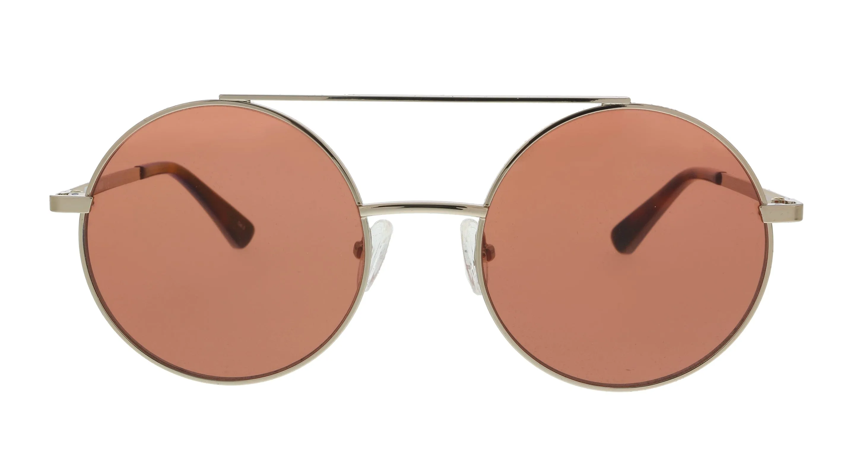 McQ MQ0138S-003 Gold Round Sunglasses