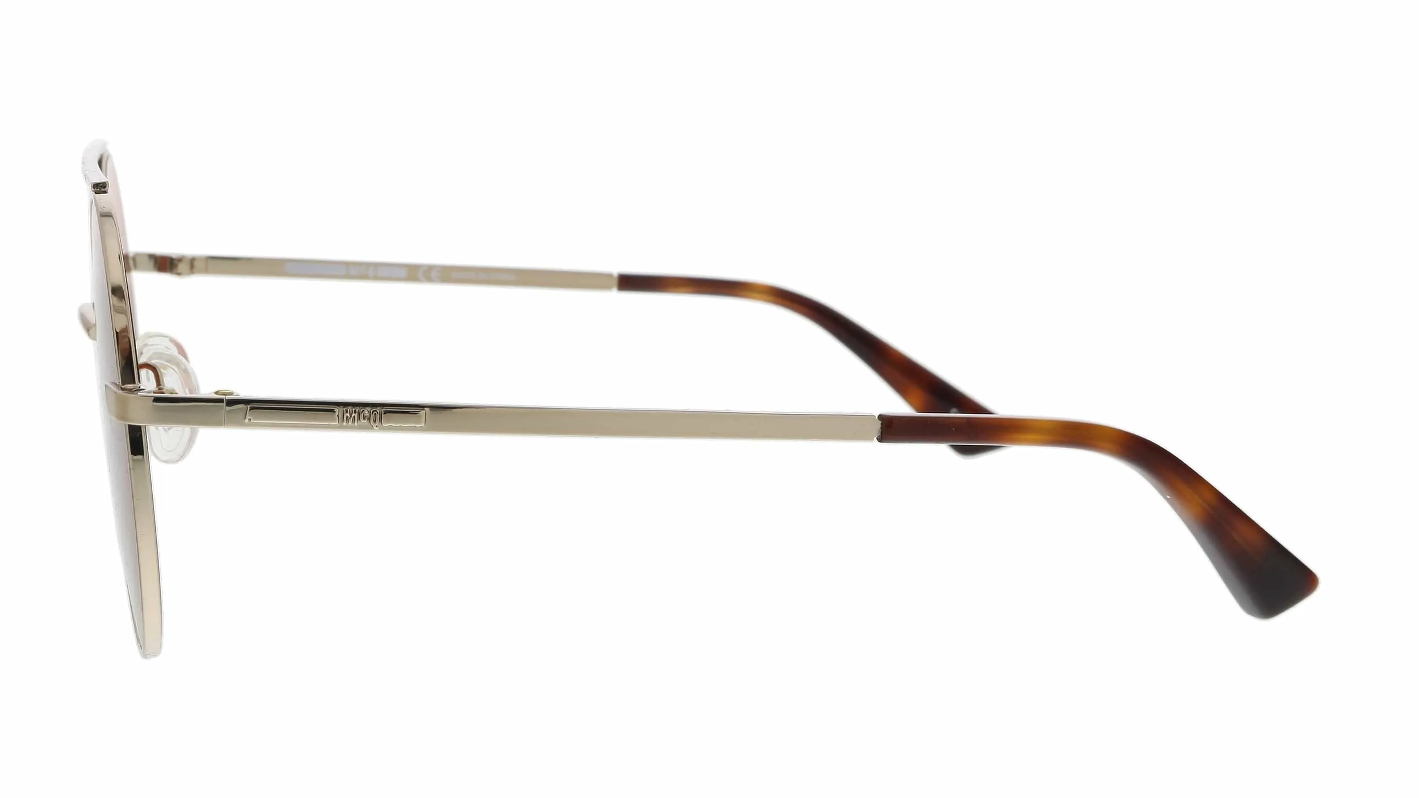 McQ MQ0138S-003 Gold Round Sunglasses