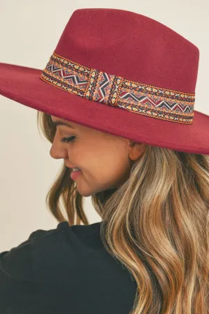MH0089 AZTEC BAND PANAMA SUMMER HAT