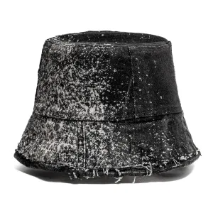 Mursaki Denim Raw Edge Bucket Hat - Rob