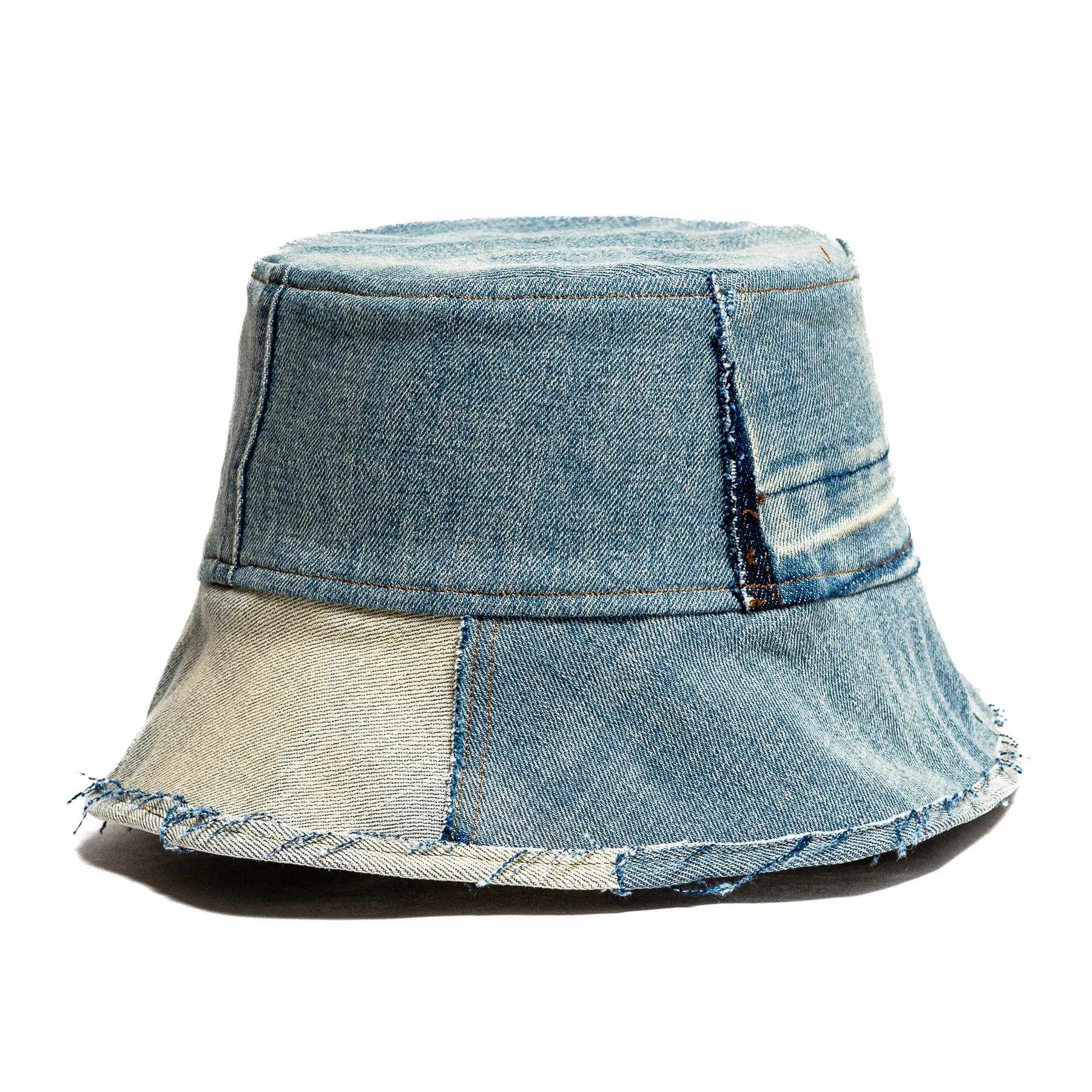 Mursaki Denim Raw Edge Bucket Hat - Von