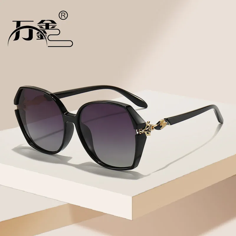 New fashion trend polarized sunglasses, personality trend, versatile, unisex, oval frame sunglasses