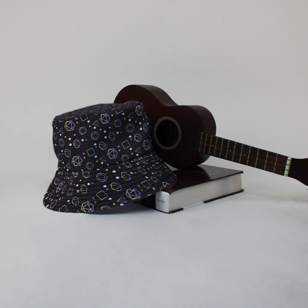 Nonbinary Pride Flag DND Dice Bucket Hat